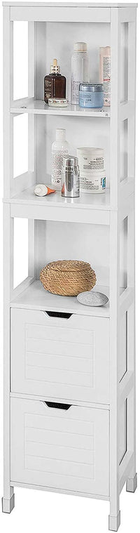 Thumbnail for Freestanding Tall Cabinet with Standing Shelves and Drawers