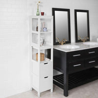 Thumbnail for Freestanding Tall Cabinet with Standing Shelves and Drawers