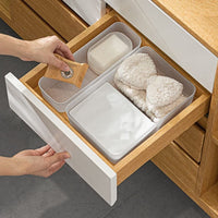 Thumbnail for 5 Pack Frosted plastic dresser and desk drawer storage rack for make-up brushes and kitchen