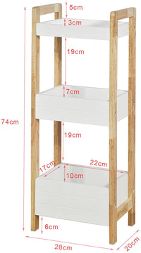 Thumbnail for 3-Tier White Storage Bathroom Shelf