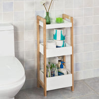 Thumbnail for 3-Tier White Storage Bathroom Shelf