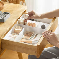 Thumbnail for 6 Pack Frosted plastic dresser and desk drawer storage rack for make-up brushes and kitchen