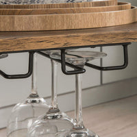 Thumbnail for Industrial Vintage Style Wood Metal 3 Tiers Kitchen Serving Trolley with Wine Rack (Brown)