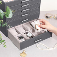 Thumbnail for Jewellery White Box, 6 Layers,  5 Drawers