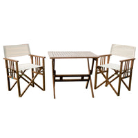 Thumbnail for Maculata folding table and 2 director chairs