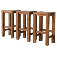 Thumbnail for Set of 3 natural bar stools