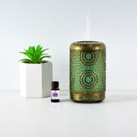 Thumbnail for activiva 100ml Metal Essential Oil and Aroma Diffuser-Vintage Gold