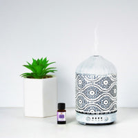 Thumbnail for activiva 100ml Metal Essential Oil and Aroma Diffuser-Vintage White