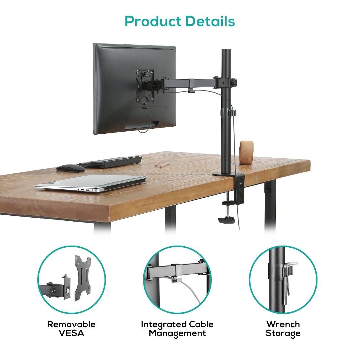 activiva ErgoLife Single Monitor Screen Double Joint Monitor Arm