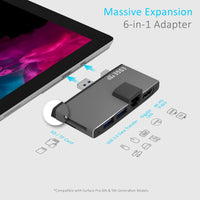 Thumbnail for mbeat Edge Pro Multifunction USB- C Hub with LAN for Microsoft Surface Pro Gen 5/6