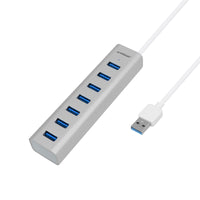 Thumbnail for mbeat 7-Port USB 3.0 Aluminum Slim Hub With Power For PC and MAC