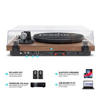 Thumbnail for mbeat Hi-Fi Turntable with Bookshelf Speakers and Bluetooth Streaming