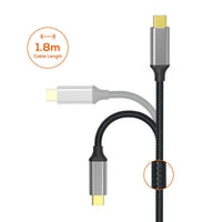 Thumbnail for mbeat Tough Link 1.8m 4K USB-C to Display Port Cable - Space Grey