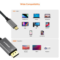 Thumbnail for mbeat Tough Link 1.8m 4K USB-C to Display Port Cable - Space Grey