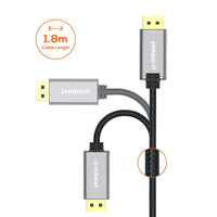 Thumbnail for mbeat Tough Link 1.8m Display Port Cable v1.4 - Space Grey