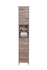 Thumbnail for Alto Bathroom Tallboy Narrow High Cabinet With 2 Doors/2 Shleves - Walnut