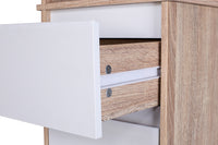 Thumbnail for Alto Bathroom Tallboy Narrow High Cabinet With 1 Door/1 Drawer/3 Shelves - Oak/White