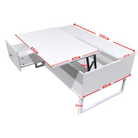 Thumbnail for Lift Up White Coffee Table With Storage