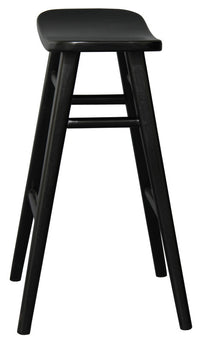 Thumbnail for Oval Solid Timber Kitchen Counter Stool (Black)