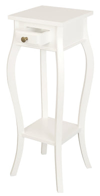 Thumbnail for 1 Drawer Cabriol Leg Plant Stand (White)