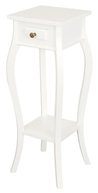 Thumbnail for 1 Drawer Cabriol Leg Plant Stand (White)