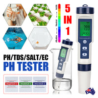 Thumbnail for 5-IN-1 Digital Water Quality Tester Waterproof pH TDS EC Temperature Meter Pool