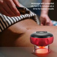 Thumbnail for 12 levels Electric Cupping Therapy Smart Scraping Massager Red Light Heating Body Slimming Red