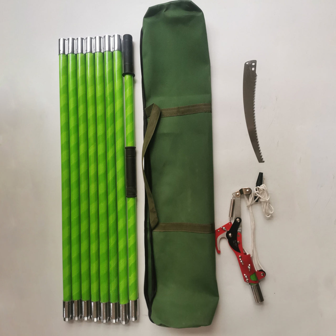 8M Detachable Pole Pruning Saw Tree Trimmer Saw Shearing Portable Storage Bag