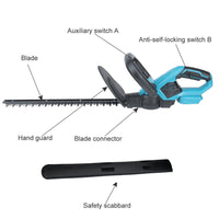 Thumbnail for 36V Cordless Electric Hedge Trimmer Garden Cutter Pruner W/ 3 Batteries