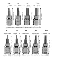 Thumbnail for 9pcs Allen Key Sockets Hex Bit Socket Set 3/8