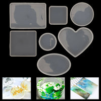 Thumbnail for 18pcs Coaster Cup Mat Mold Round Silicone Mould Kit for Craft?DIY Epoxy Resin