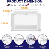 Thumbnail for Shoe Display Box Clear Container Stackable Boxes Storage Case