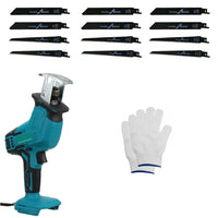 Thumbnail for Blue Cordless Electric Reciprocating Saw Cutter with Blades without battery