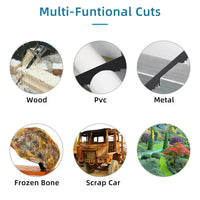 Thumbnail for Blue Cordless Electric Reciprocating Saw Cutter with Blades without battery