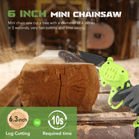 Thumbnail for 36V 3000W Mini Cordless Chainsaw 2X Battery-Powered Wood Cutter Rechargeable