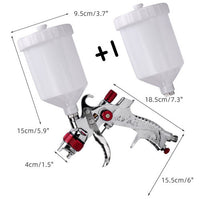 Thumbnail for Spray Gun Kit HVLP Gravity Feed Air Paint Sprayer 3 Nozzles 1.4mm 1.7mm 2mm