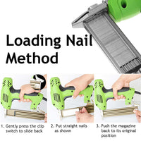 Thumbnail for Electric Staple Gun Straight Nail Nailer Framing Heavy Duty Woodworking Stapler