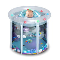 Thumbnail for Portable Children Pool Home Transparent Inflatable PVC Bathtub Barrel Bucket