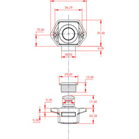 Thumbnail for 5PCS Push Button Drawer Cupboard Door Catch Lock Caravan Van Cabinet Latch Knob