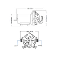 Thumbnail for 6.6GPM Washdown Pump Kit 12V Wash Pump w/ Hose Nozzle For Caravan RV Marine Boat