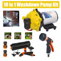 Thumbnail for 6.6GPM Washdown Pump Kit 12V Wash Pump w/ Hose Nozzle For Caravan RV Marine Boat