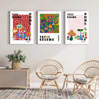 Thumbnail for 40cmx60cm Yayoi Kusama's Iconic Polka Dot Canvas Wall Art Set of 3 - White Frame - A Bold and Eye-Catching Piece of Art That Will Add a Touch of Pop Art to Your Home