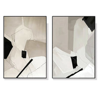 Thumbnail for 40cmx60cm Modern Abstract Canvas Wall Art Set of 2 - Black Frame - Perfect for Living Room, Bedroom, Office