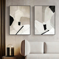 Thumbnail for 50cmx70cm Modern Abstract 2 Sets Black Frame Canvas Wall Art