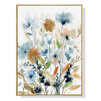 Thumbnail for 50cmx70cm Colourful Floras Watercolour style I Gold Frame Canvas Wall Art