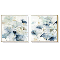 Thumbnail for 50cmx50cm Gingko Leaves by Carol Robinson 2 Sets Gold Frame Canvas Wall Art - A Charming and Elegant Piece of Art for Your Home