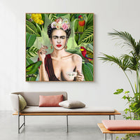 Thumbnail for 50cmx50cm Iconic Self Portrait by Frida Kahlo Wood Frame Canvas Wall Art - A Striking and Thought-Provoking Piece of Art for Your Home