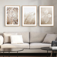 Thumbnail for 40cmx60cm Dried Flower 3 Sets Wood Frame Canvas Wall Art | Modern Home Decor