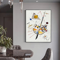 Thumbnail for 60cmx90cm Delicate Tension By Wassily Kandinsky Black Frame Canvas Wall Art