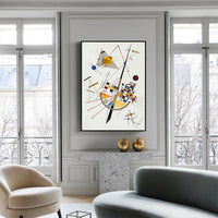 Thumbnail for 60cmx90cm Delicate Tension By Wassily Kandinsky Black Frame Canvas Wall Art